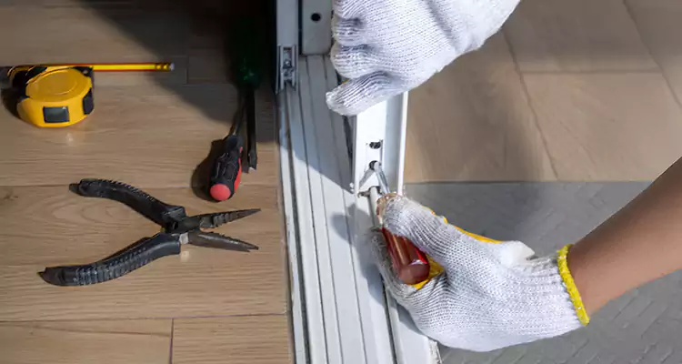 Backyard Sliding Door Track Repair in North Miami Beach, FL